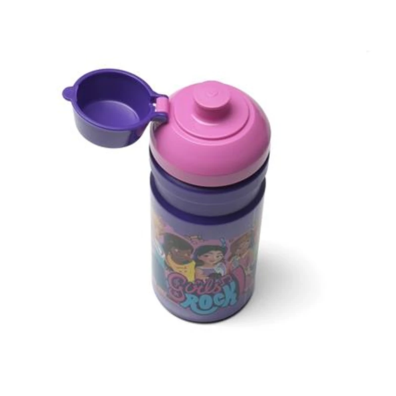 Kulacs, 390 ml, LEGO "Friends", lila-rózsaszín-mintás