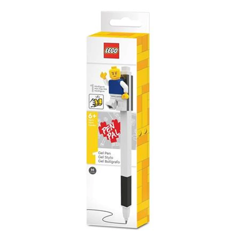 Zseléstoll, 0,7 mm, kupakos, mini figurával, LEGO, fekete