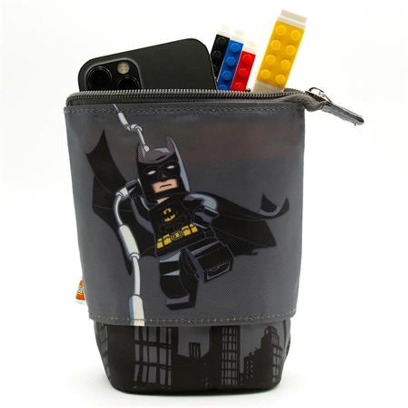 Tolltartó, cipzáras, pop-up, LEGO "Super Heroes Batman", szürke-mintás,Tolltartó, cipzáras, pop-up, LEGO "Super Heroes Batman", szürke-mintás