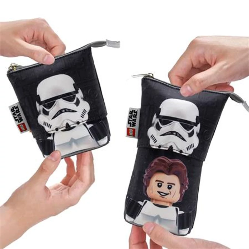 Tolltartó, cipzáras, pop-up, LEGO "Star Wars Stormtrooper / Han Solo", fekete-mintás