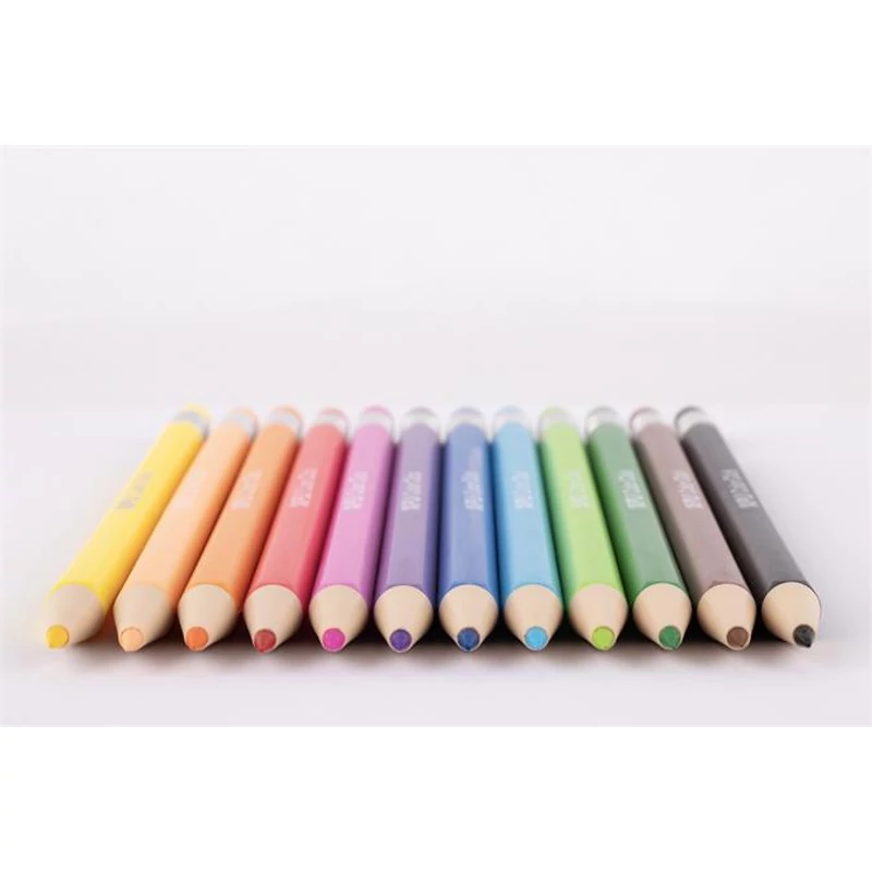 Színes töltőceruza készlet, ceruzatartóban, APLI "Color Click", 12 különböző szín