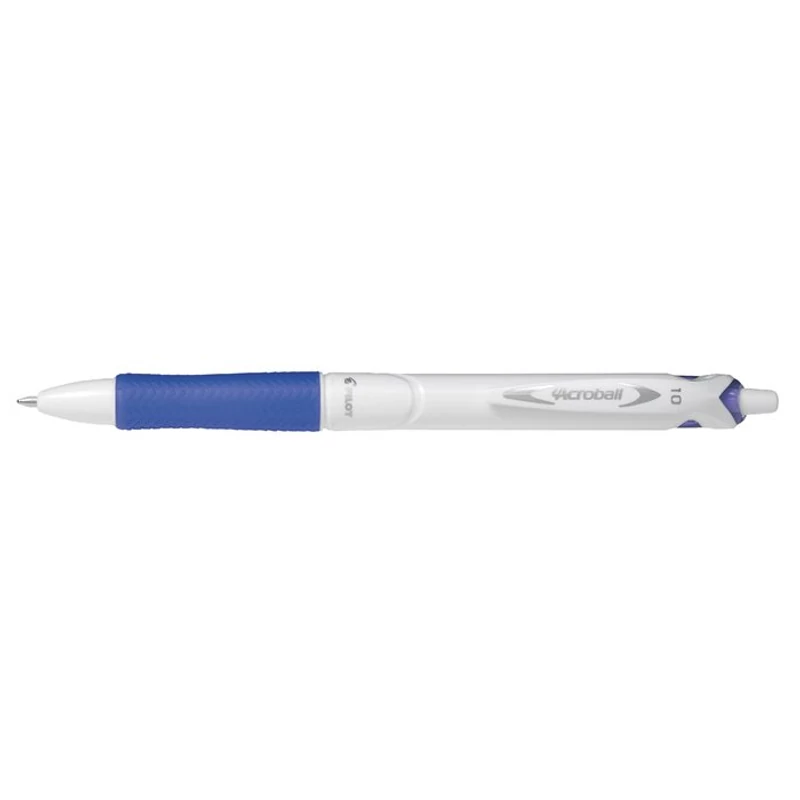 Golyóstoll, 0,32 mm, nyomógombos, PILOT "Acroball Pure White", kék