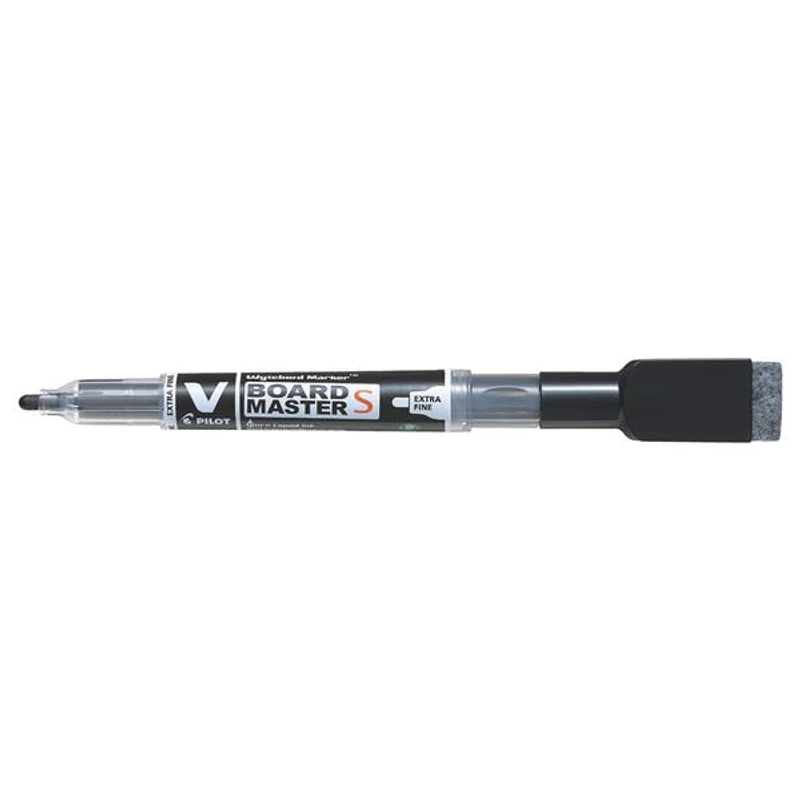 Táblamarker, törlőkupakkal, 1,3 mm, EF, kúpos, PILOT "V-Board Master S", fekete