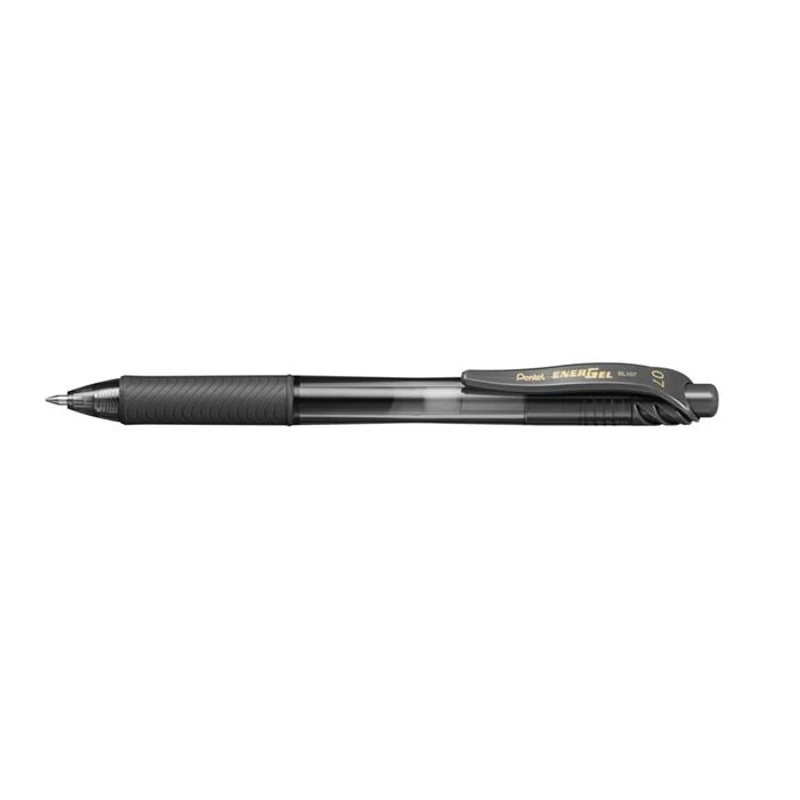 Zseléstoll, 0,35 mm, nyomógombos, PENTEL "EnerGelX BL107", fekete
