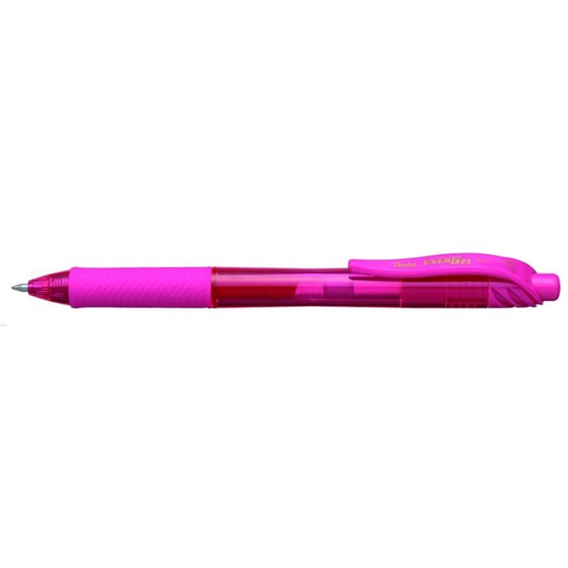 Zseléstoll, 0,35 mm, nyomógombos, PENTEL "EnerGelX BL107", rózsaszín