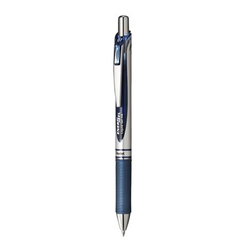 Zseléstoll, 0,35 mm, nyomógombos, PENTEL "EnerGel BL77", sötétkék