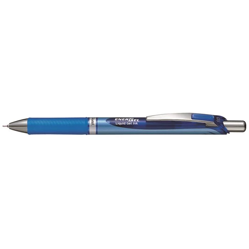 Zseléstoll, 0,25 mm, nyomógombos, PENTEL "EnerGel BLN75", kék