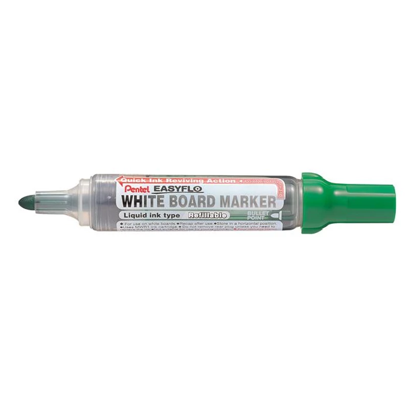 Táblamarker, 6 mm, kúpos hegy, PENTEL "Easyflo", zöld