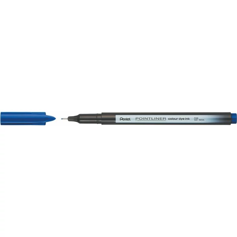 Tűfilc, 0,4 mm, PENTEL "Pointliner", sötétkék