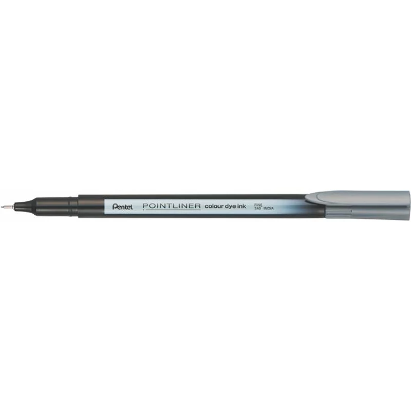 Tűfilc, 0,4 mm, PENTEL "Pointliner", szürke