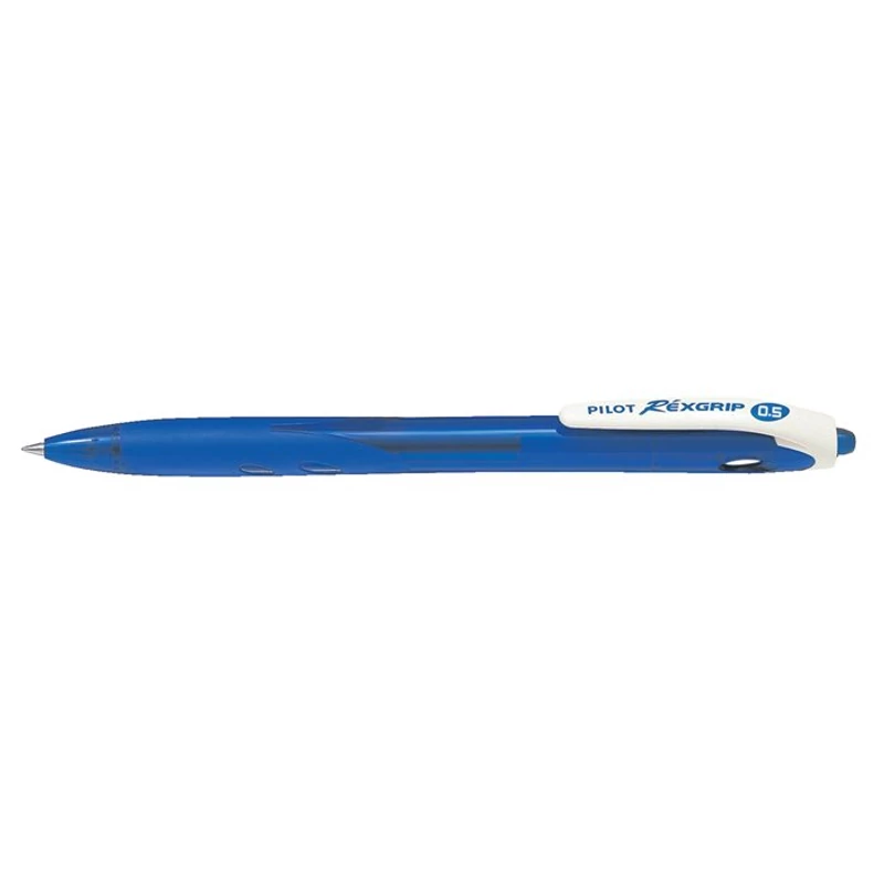 Golyóstoll, 0,18 mm, nyomógombos, PILOT "Rexgrip EF", kék