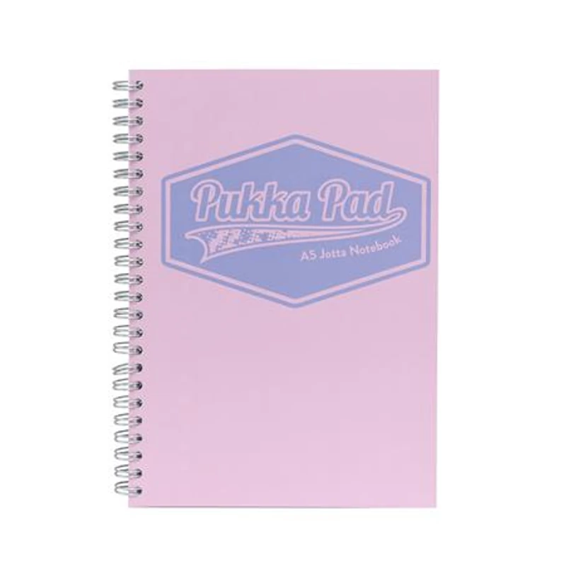 Spirálfüzet, A5, vonalas, 100 lap, PUKKA PAD "Pastel Jotta Pad", vegyes szín,Spirálfüzet, A5, vonalas, 100 lap, PUKKA PAD "Pastel Jotta Pad", vegyes szín