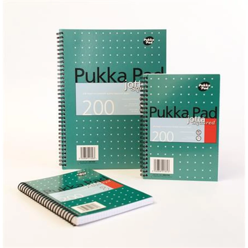 Spirálfüzet, A4 + , vonalas, 100 lap, PUKKA PAD, „Metallic Jotta”