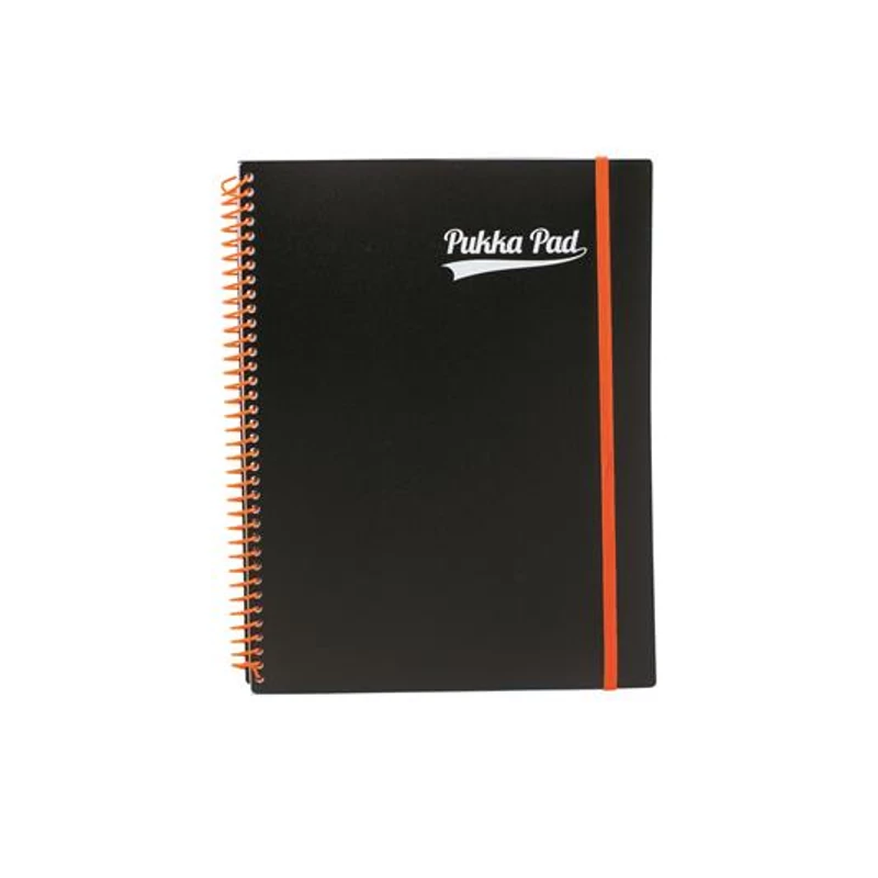 Spirálfüzet, A4 + , vonalas, 100 lap, PUKKA PAD, „Neon notepad”