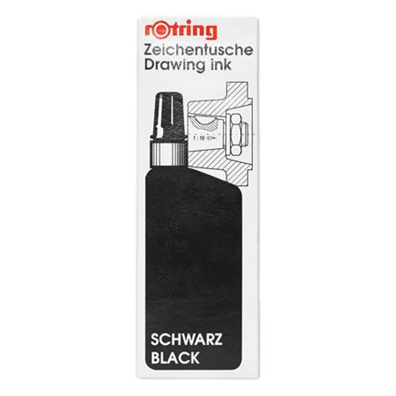 Tustinta, 23 ml, ROTRING "Isograph", fekete