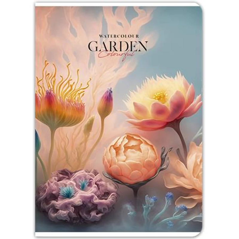 Füzet, tűzött, A4, vonalas, 80 lap, SHKOLYARYK "Garden", vegyes,Füzet, tűzött, A4, vonalas, 80 lap, SHKOLYARYK "Garden", vegyes