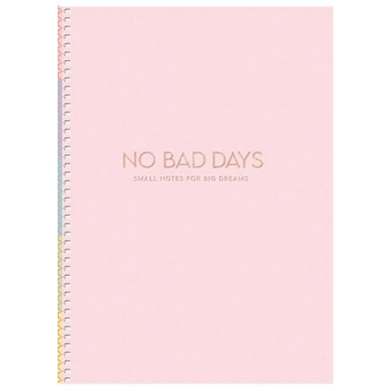 Spirálfüzet, B5, kockás, 80 lap, keményfedeles, SHKOLYARYK "No bad days", vegyes