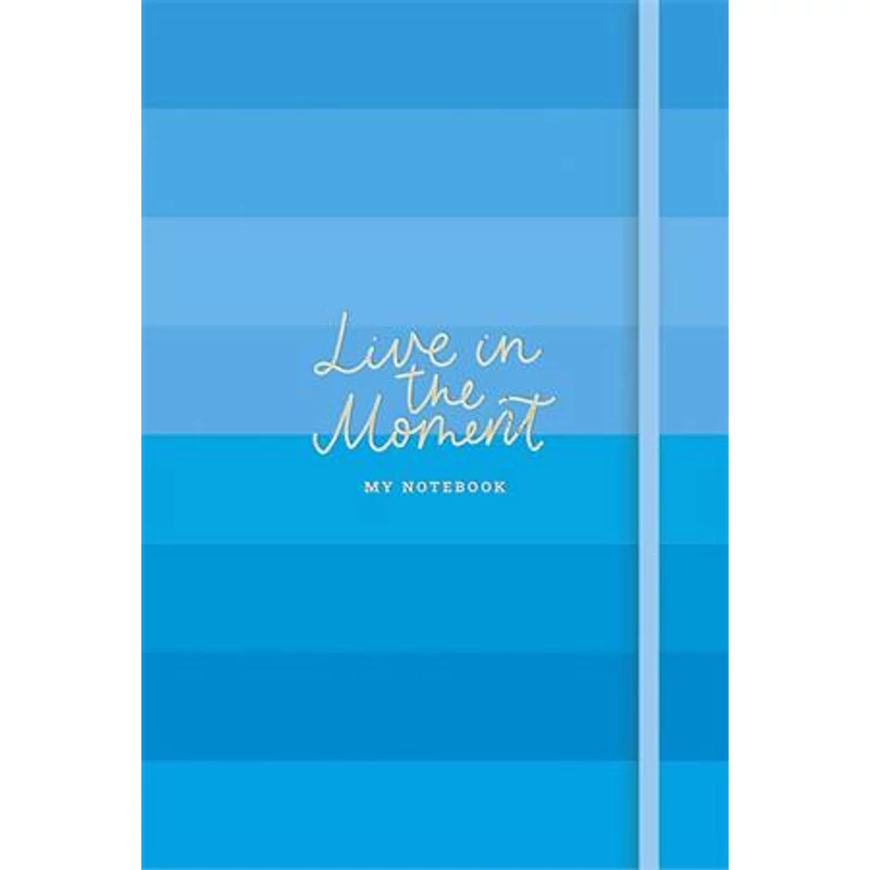 Jegyzetfüzet, A5, vonalas, sima, pontrácsos, 96 lap, keményfedeles, SHKOLYARYK "Live in the moment", vegyes minta