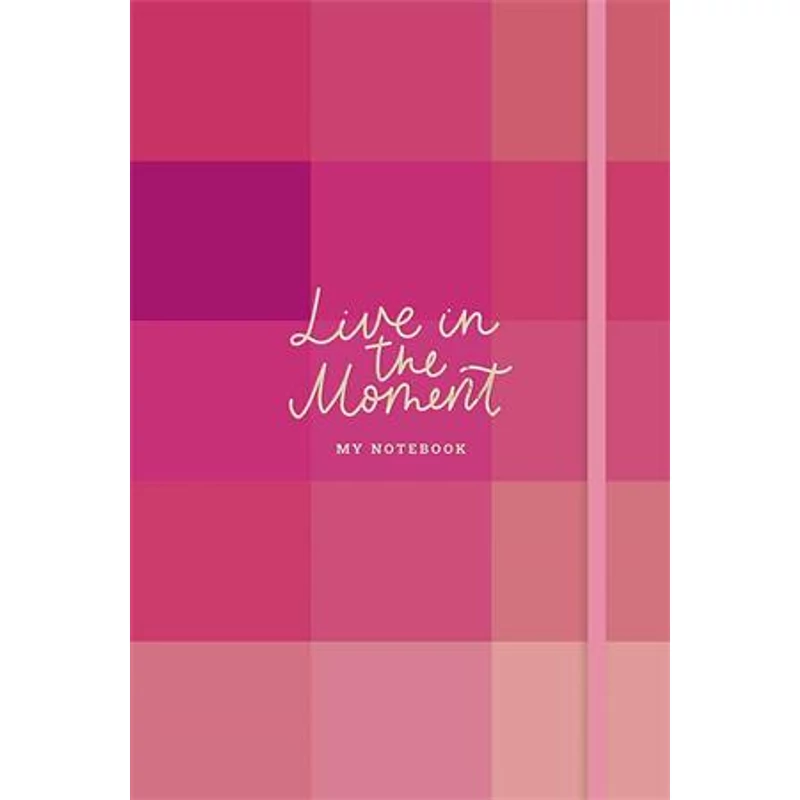 Jegyzetfüzet, A5, vonalas, sima, pontrácsos, 96 lap, keményfedeles, SHKOLYARYK "Live in the moment", vegyes minta