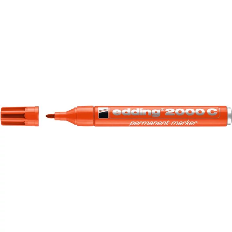 Alkoholos marker, 1,5-3 mm, kúpos, EDDING "2000", narancssárga