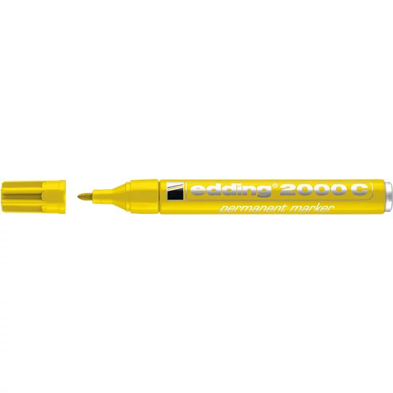 Alkoholos marker, 1,5-3 mm, kúpos, EDDING "2000", sárga