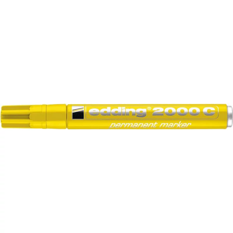 Alkoholos marker, 1,5-3 mm, kúpos, EDDING "2000", sárga