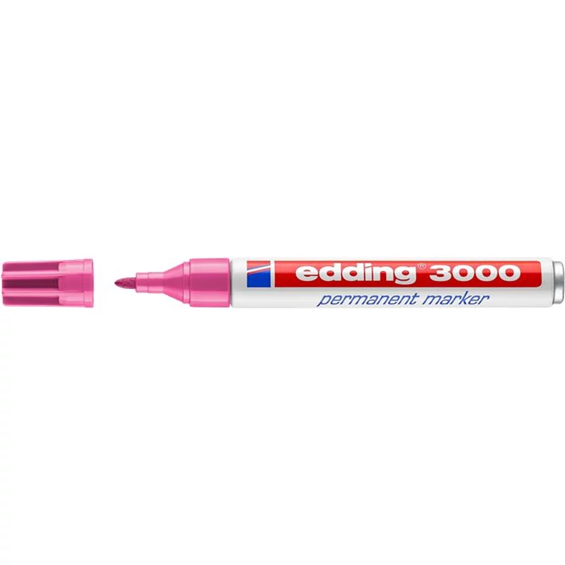 Alkoholos marker, 1,5-3 mm, kúpos, EDDING "3000", rózsaszín
