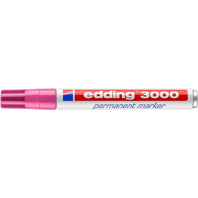 Alkoholos marker, 1,5-3 mm, kúpos, EDDING "3000", rózsaszín
