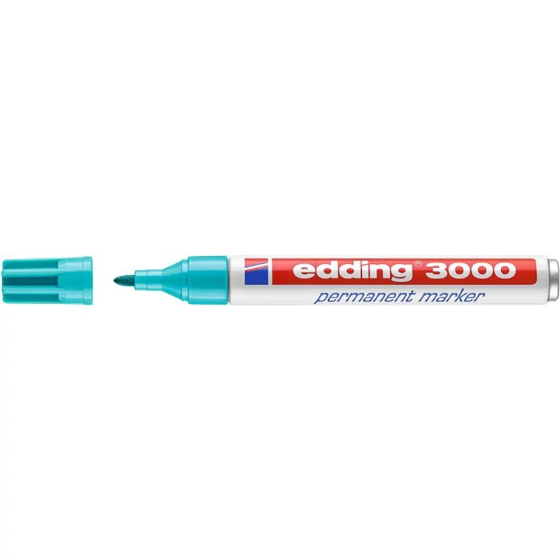 Alkoholos marker, 1,5-3 mm, kúpos, EDDING "3000", türkíz,Alkoholos marker, 1,5-3 mm, kúpos, EDDING "3000", türkíz