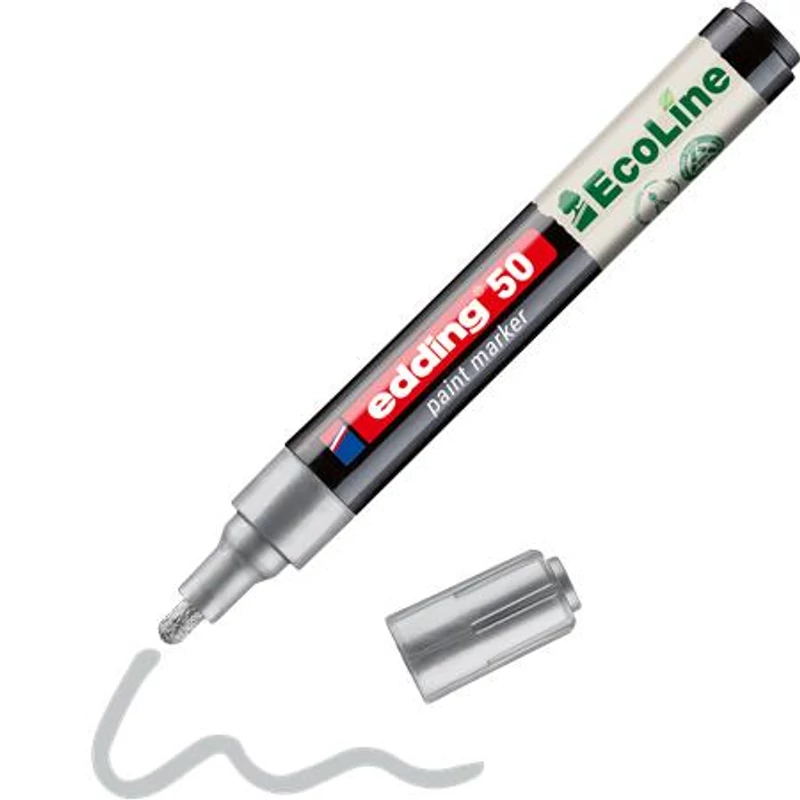 Lakkmarker, 2-3 mm, EDDING "50", ezüst