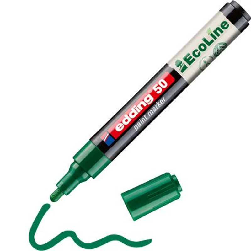 Lakkmarker, 2-3 mm, EDDING "50", zöld
