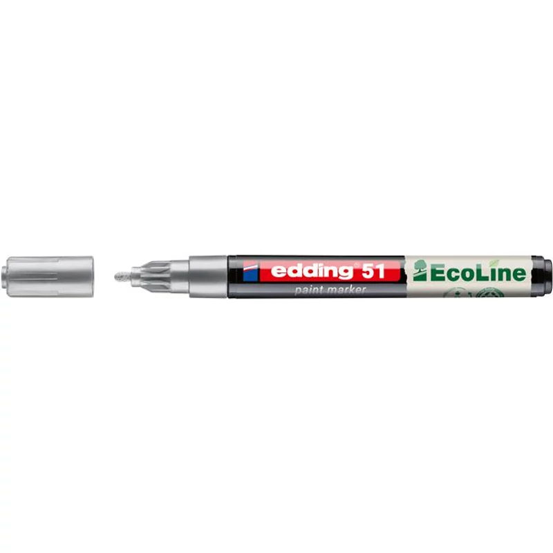 Lakkmarker, 1-2 mm, EDDING "51", ezüst,Lakkmarker, 1-2 mm, EDDING "51", ezüst