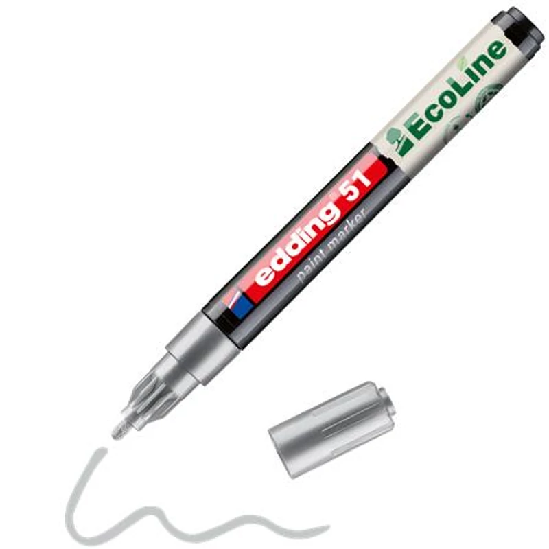 Lakkmarker, 1-2 mm, EDDING "51", ezüst