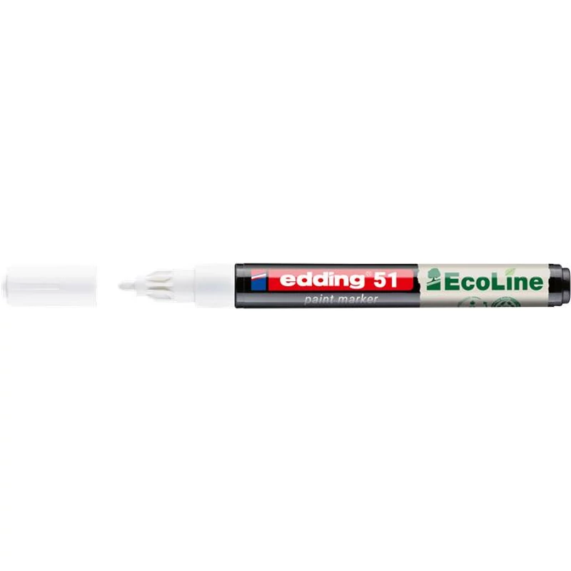 Lakkmarker, 1-2 mm, EDDING "51", fehér,Lakkmarker, 1-2 mm, EDDING "51", fehér
