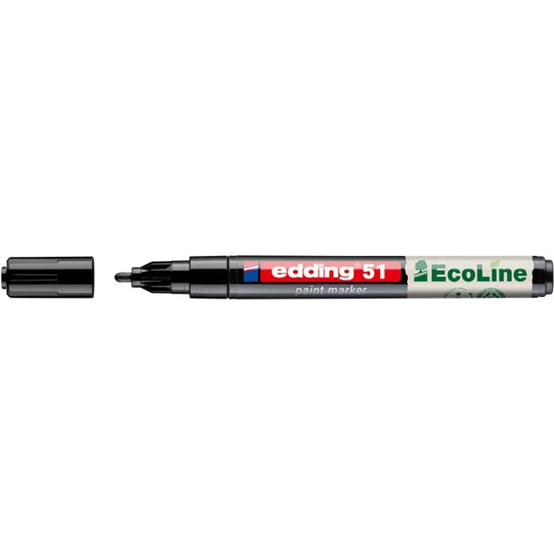 Lakkmarker, 1-2 mm, EDDING "51", fekete,Lakkmarker, 1-2 mm, EDDING "51", fekete