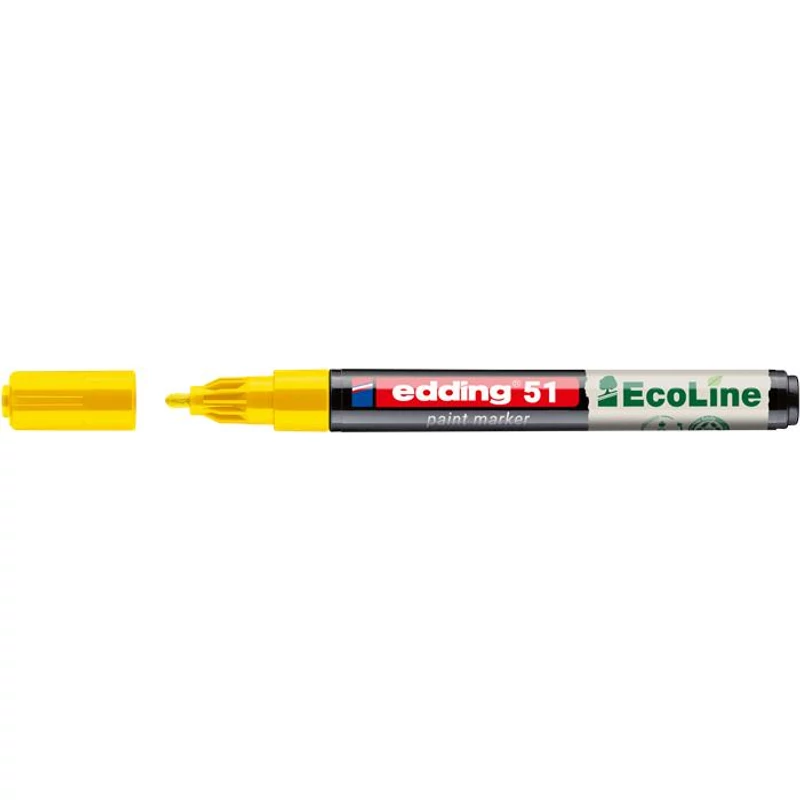 Lakkmarker, 1-2 mm, EDDING "51", sárga,Lakkmarker, 1-2 mm, EDDING "51", sárga