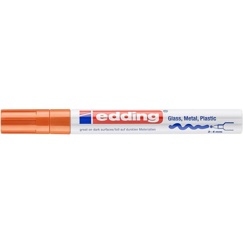 Lakkmarker, 2-4 mm, EDDING "750", narancssárga