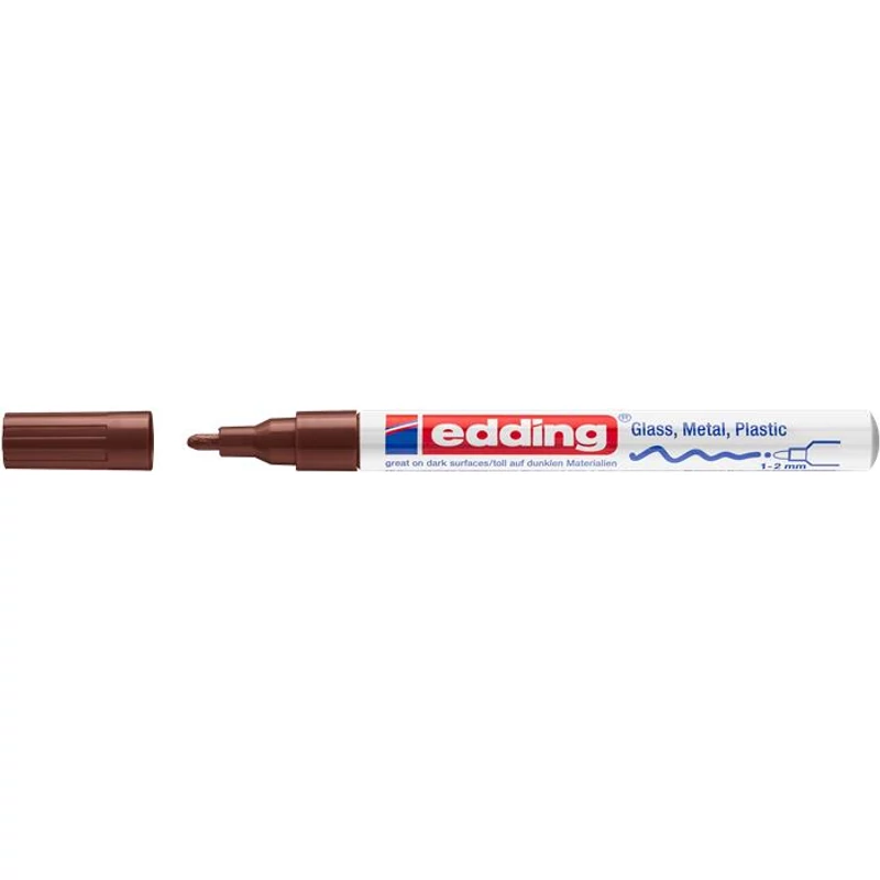 Lakkmarker, 1-2 mm, EDDING "751", barna