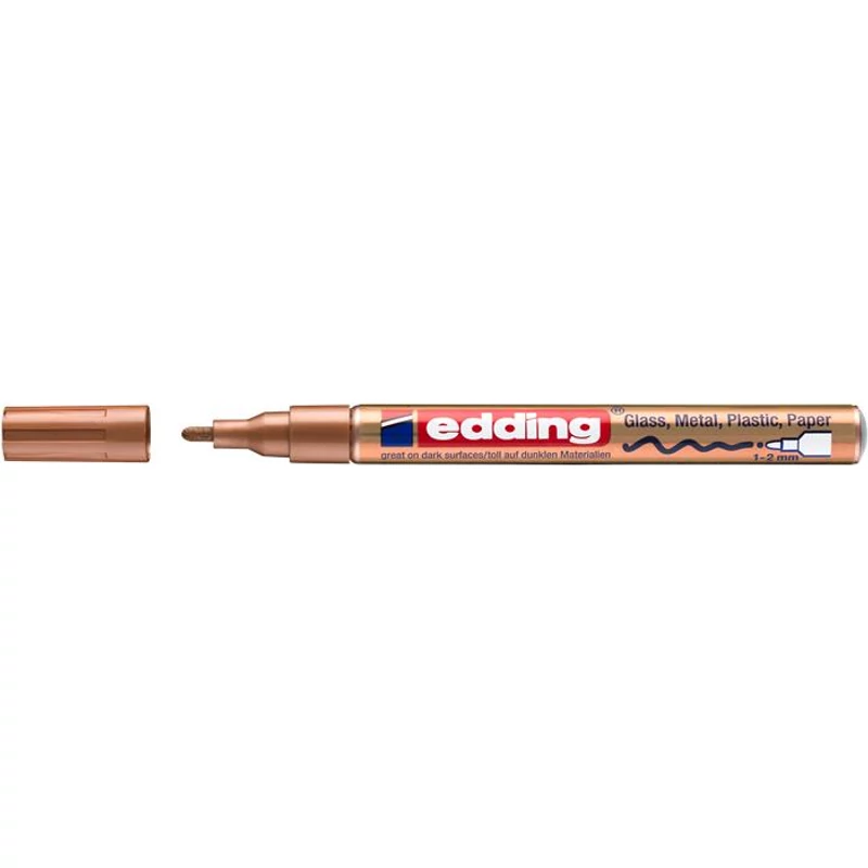 Lakkmarker, 1-2 mm, EDDING "751", vörösréz