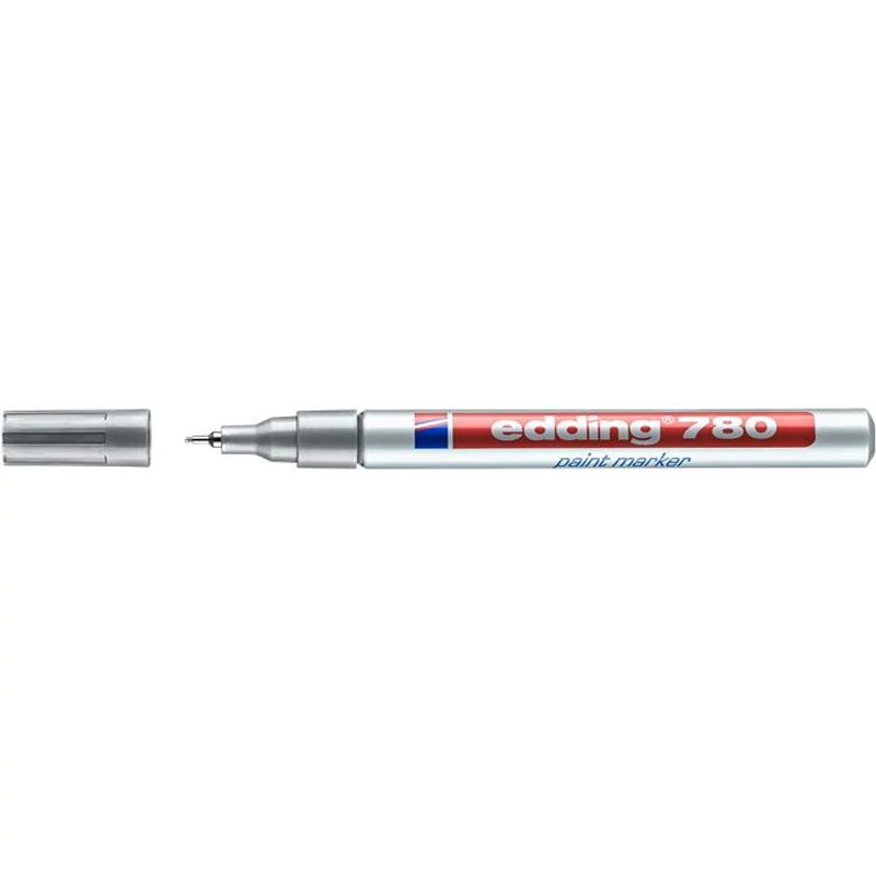 Lakkmarker, 0,8 mm, EDDING "780", ezüst