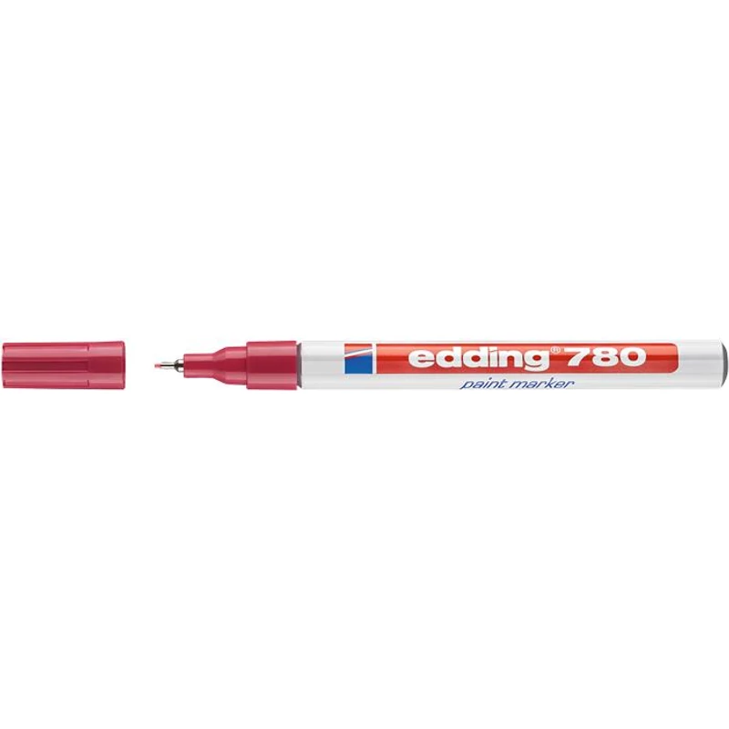 Lakkmarker, 0,8 mm, EDDING "780", piros