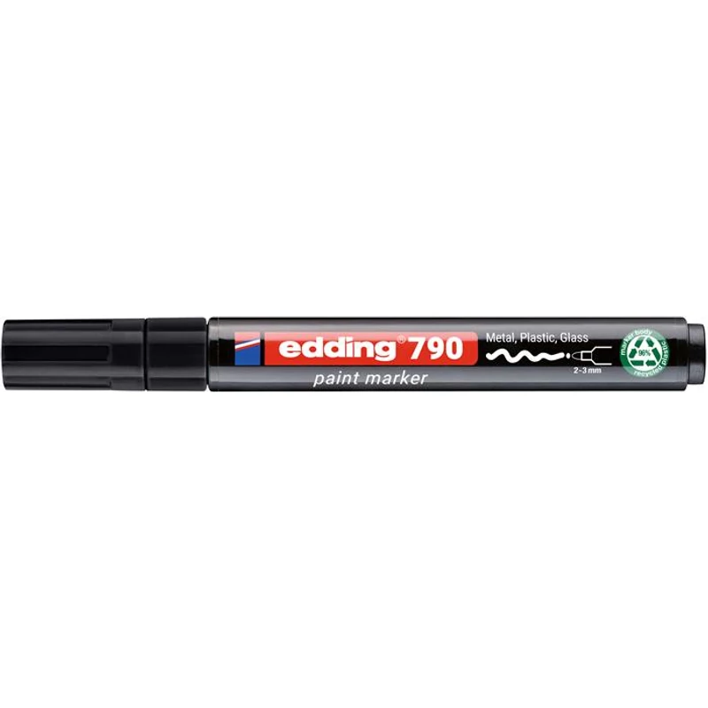 Lakkmarker, 2-3 mm, PCR, EDDING "790", fekete