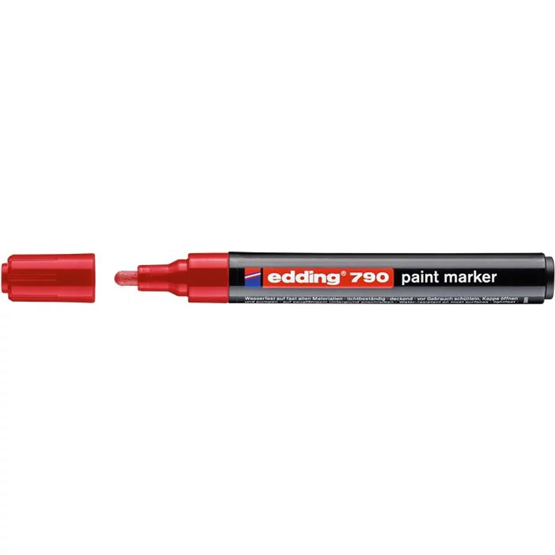 Lakkmarker, 2-3 mm, EDDING "790", piros