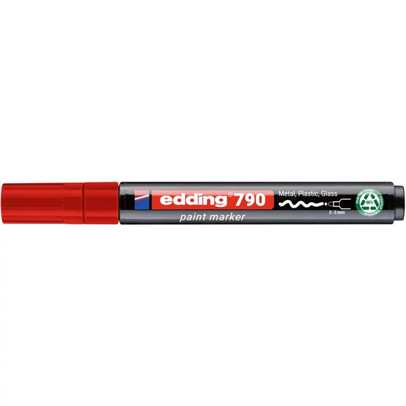 Lakkmarker, 2-3 mm, PCR, EDDING "790", piros