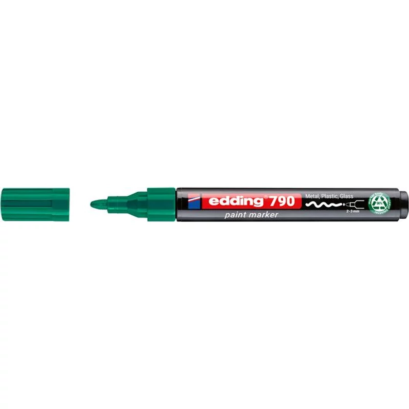 Lakkmarker, 2-3 mm, PCR, EDDING "790", zöld