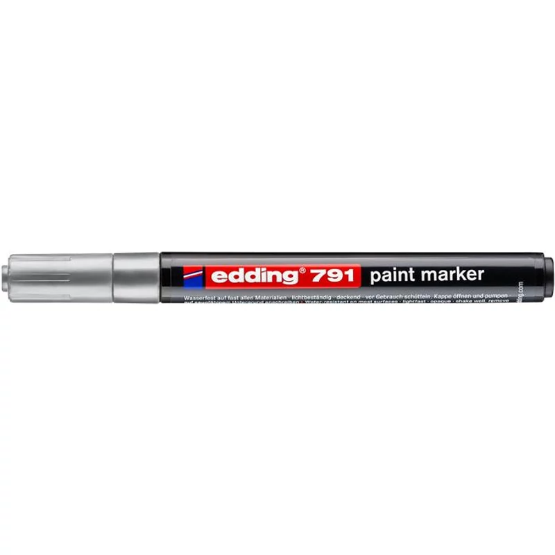 Lakkmarker, 1-2 mm, EDDING "791", ezüst