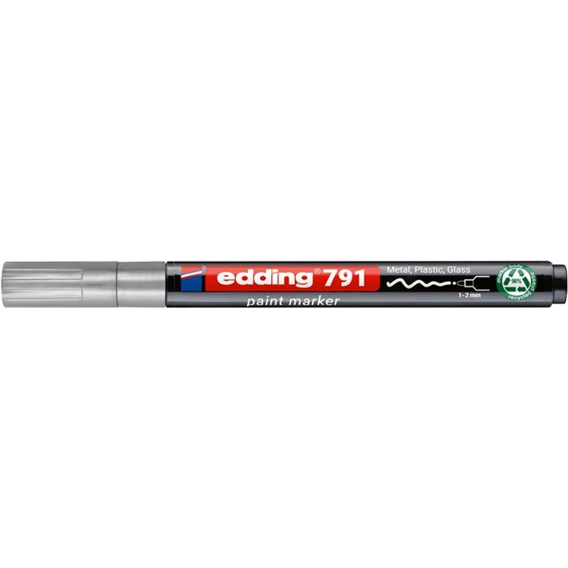 Lakkmarker, 1-2 mm, PCR, EDDING "791", ezüst