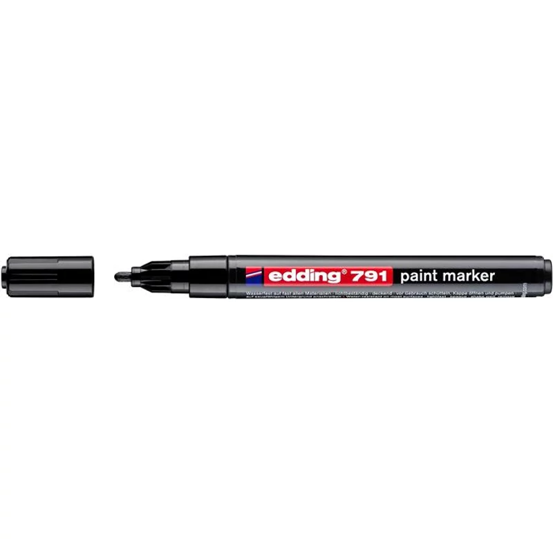 Lakkmarker, 1-2 mm, EDDING "791", fekete