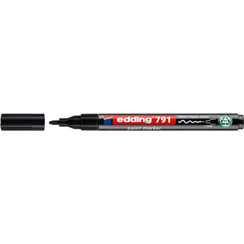 Lakkmarker, 1-2 mm, PCR, EDDING "791", fekete