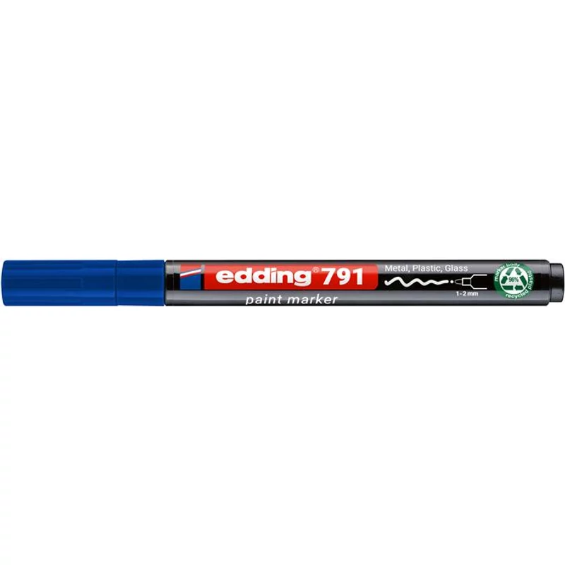 Lakkmarker, 1-2 mm, PCR, EDDING "791", kék